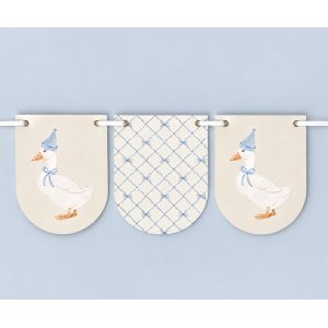 Vimpelgirlang - Birthday Duck - Lavenders Blue - 3,5 m