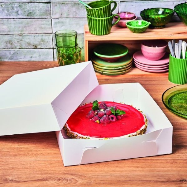 Tårtkartong Vit - 5-pack - 28 x 28 x 8 cm - FunCakes Tårtkartong Vit - 5-pack - 28 x 28 x 8 cm - FunCakes