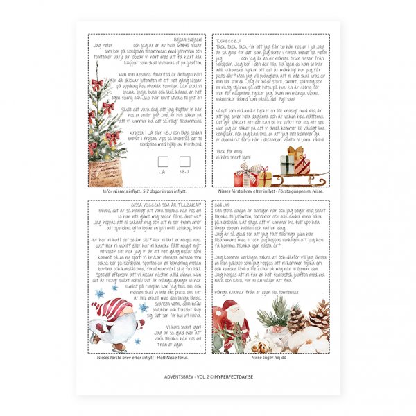 Färdiga nissebrev - Advent - VOL.2 Färdiga nissebrev - Advent - VOL.2