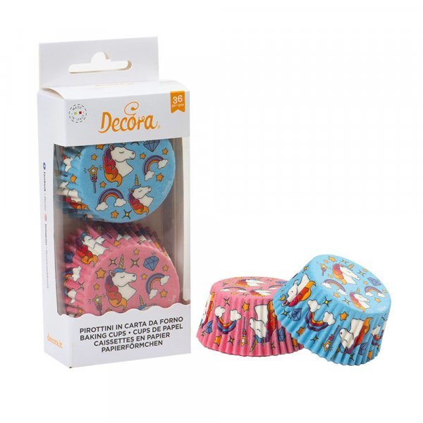 Muffinsformar - Unicorn - Blå/rosa - 36-pack Muffinsformar - Unicorn - Blå/rosa - 36-pack