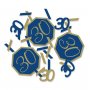 Konfetti 30 �r Marinbl� & Guld
