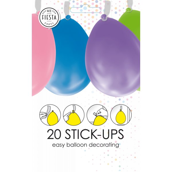 Ballongtillbeh�r - Ballongtejp/Ballongupph�ngare - 20 st