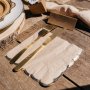 Servetter - Brun med guldkant - 16-pack Servetter - Brun med guldkant - 16-pack