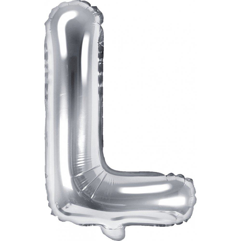 Bokstavsballonger – Silver – 35 cm – Bokstav: L – Bokstavsballonger, Ballonger