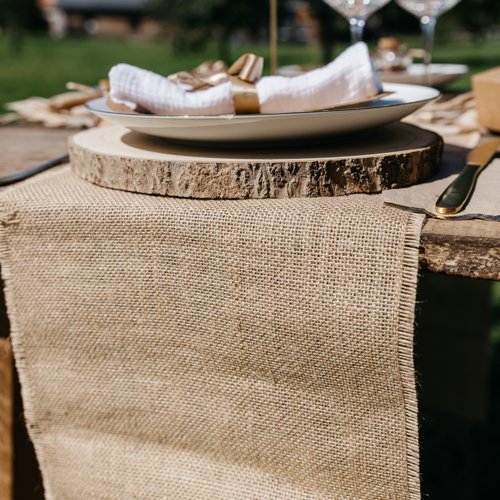 Bordsl�pare i jute - Natur - 36 cm x 5 m