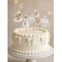 Cake picks - Birthday Bear - Lavenders Blue - 4-pack