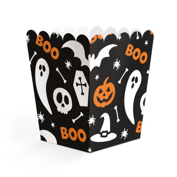 Popcornboxar/Snacksboxar - Boo - Halloween - 8-pack