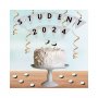 Studentdekorationer kit svart, vit, guld