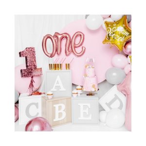 Folieballong "One" Ros�guld