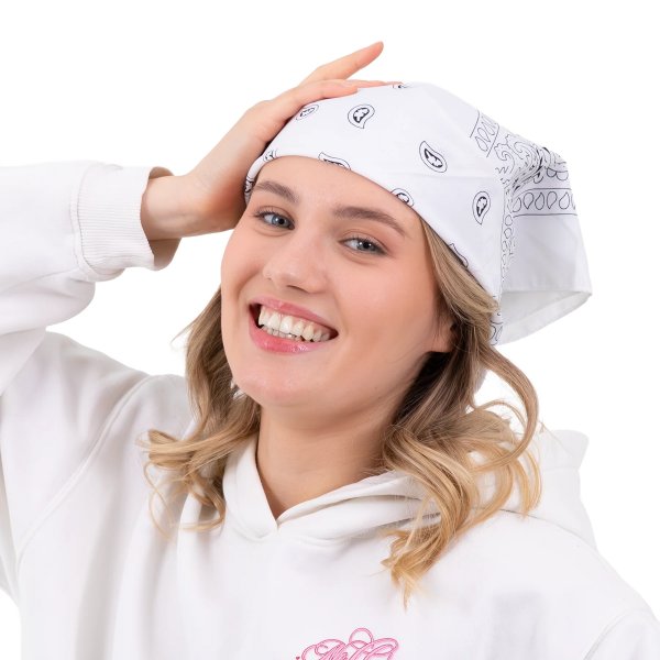 Bandana Scarf - Vit Bandana Scarf - Vit