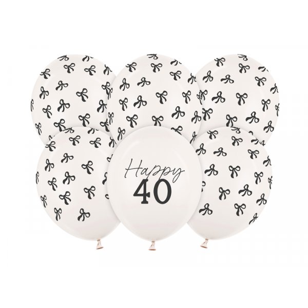 Ballonger - Pastellvit - 40 st