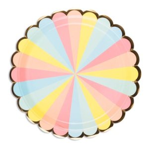 Papptallrikar - Flerf�rgad - 8-pack