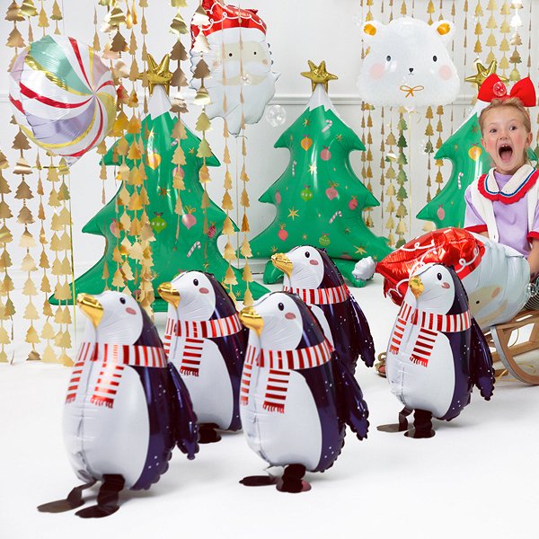 Folieballong - Pingvin med halsduk Folieballong - Pingvin med halsduk