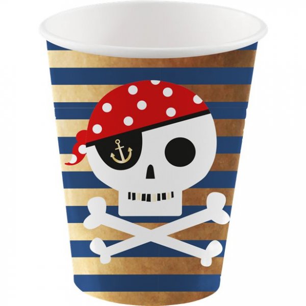 Pappmuggar - Treasure Island - 8-pack