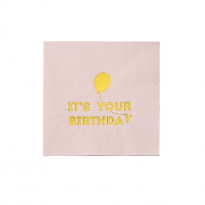 Servetter - It\\\'s your birthday - Rosa - 16-pack