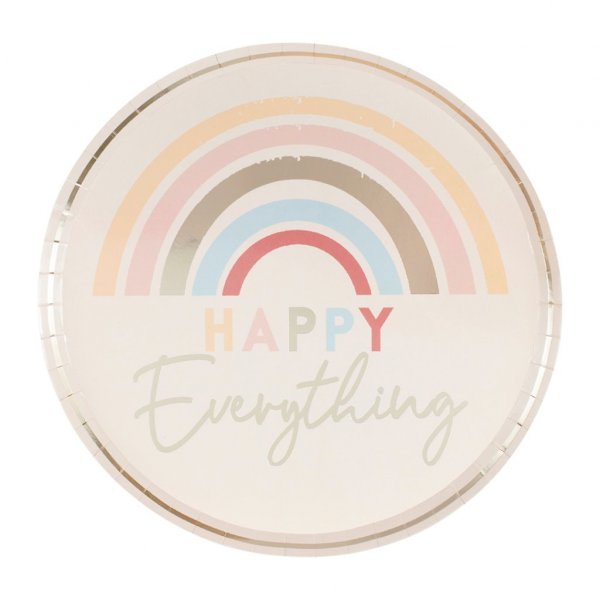 Papptallrikar - Happy Everything - 8-pack