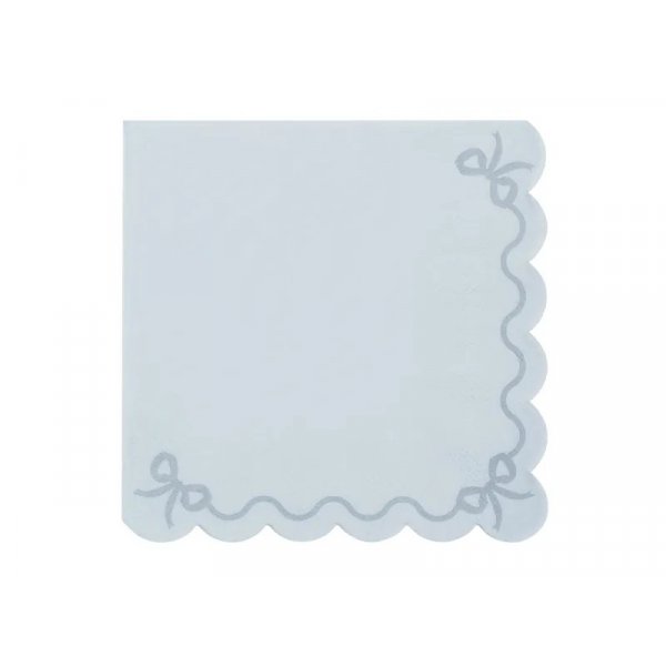 Servetter - Ljusbl� - 12-pack