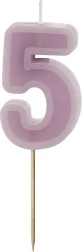 Tårtljus - Siffror lila - 5 - Tårtljus, Tårtdekorationer till kalas