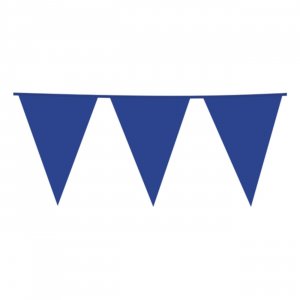 Girlang - Stora vimplar - Bl� - 10 m