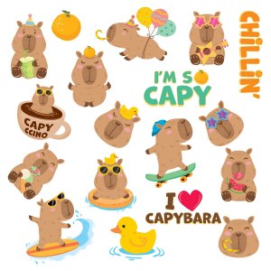 Tatueringar - Capybara - 18 st Tatueringar - Capybara - 18 st