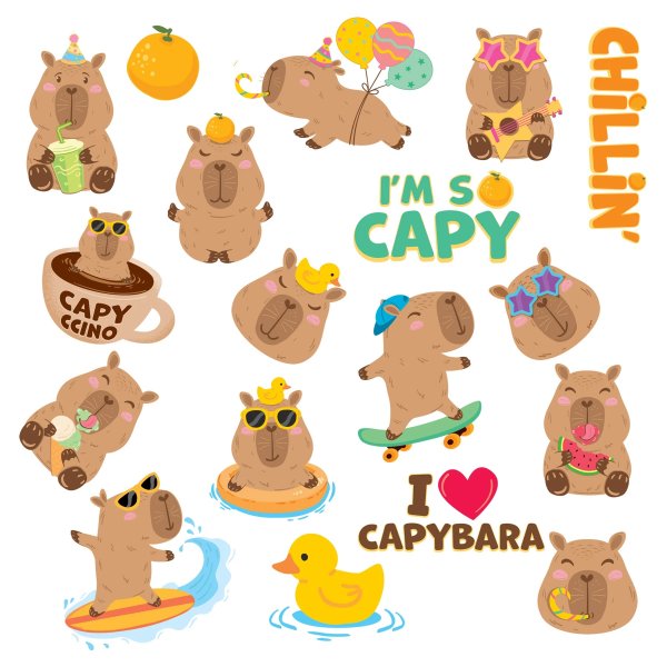Tatueringar - Capybara - 18 st Tatueringar - Capybara - 18 st