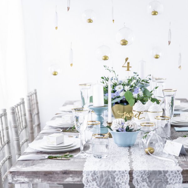 Placeringskort - Branches - Vit/Guld - 10-pack Placeringskort - Branches - Vit/Guld - 10-pack