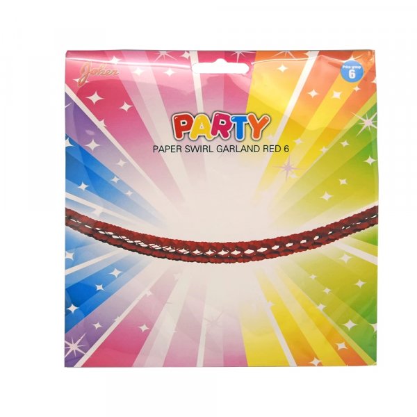 Pappersgirlang - R�d - 6 meter