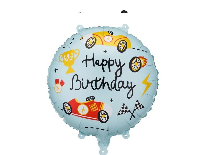 Folieballong – Happy Birthday – Racing – 35 cm – Unicorn-dekoration