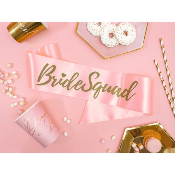 Sash - Bride Squad - Rosa/Guld