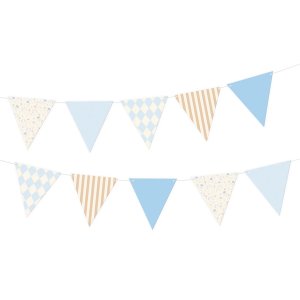 Girlang - Trianglar - Ljusbl�/Guld