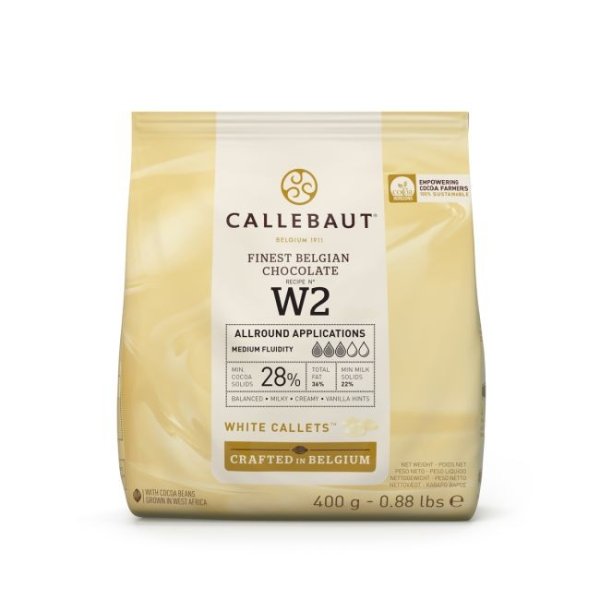 Choklad - Vit W2 - Callebaut - 400 g