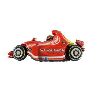 Folieballong - Racerbil - R�d - Shape - 107 cm