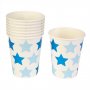 Pappmuggar - Stars - Bl - 8-pack