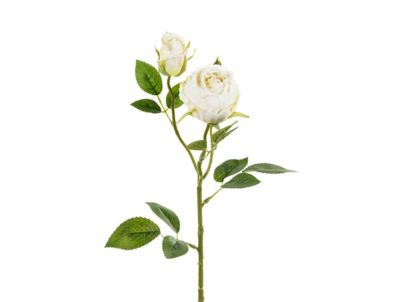 Konstgjord blomma ros - Ljuskräm - 55 cm - Konstgjorda blommor, Bröllopsdekorationer