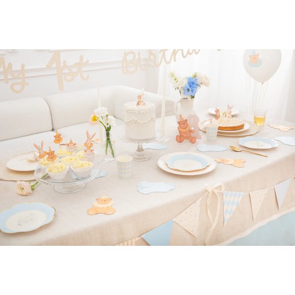 Servetter - Babybody - Bl�/Guld - 10-pack