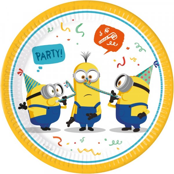 Papptallrikar - Minions - 23 cm - 8-pack