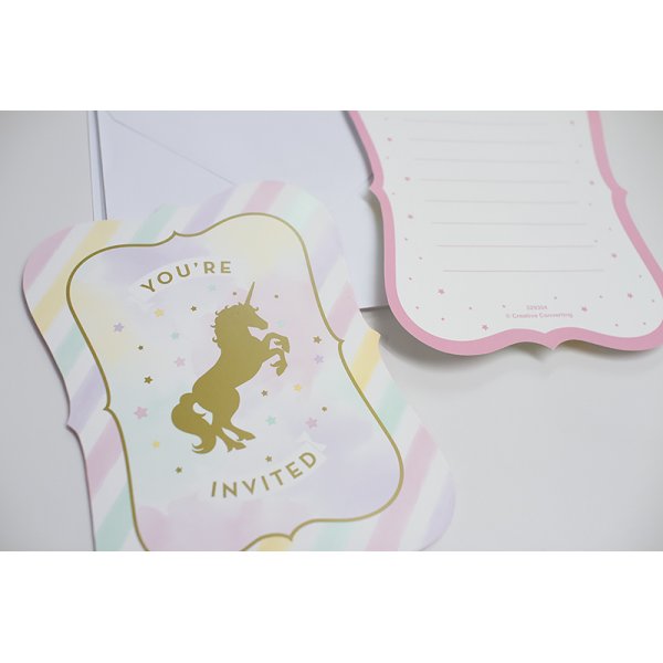 Inbjudningskort - Unicorn Sparkle