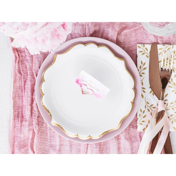 Desserttallrikar - Vita med guldkant - 6-pack Desserttallrikar - Vita med guldkant - 6-pack
