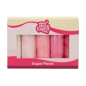 Sugarpaste/Sockerpasta - Mixpack - Rosa - FunCakes - 5x100g