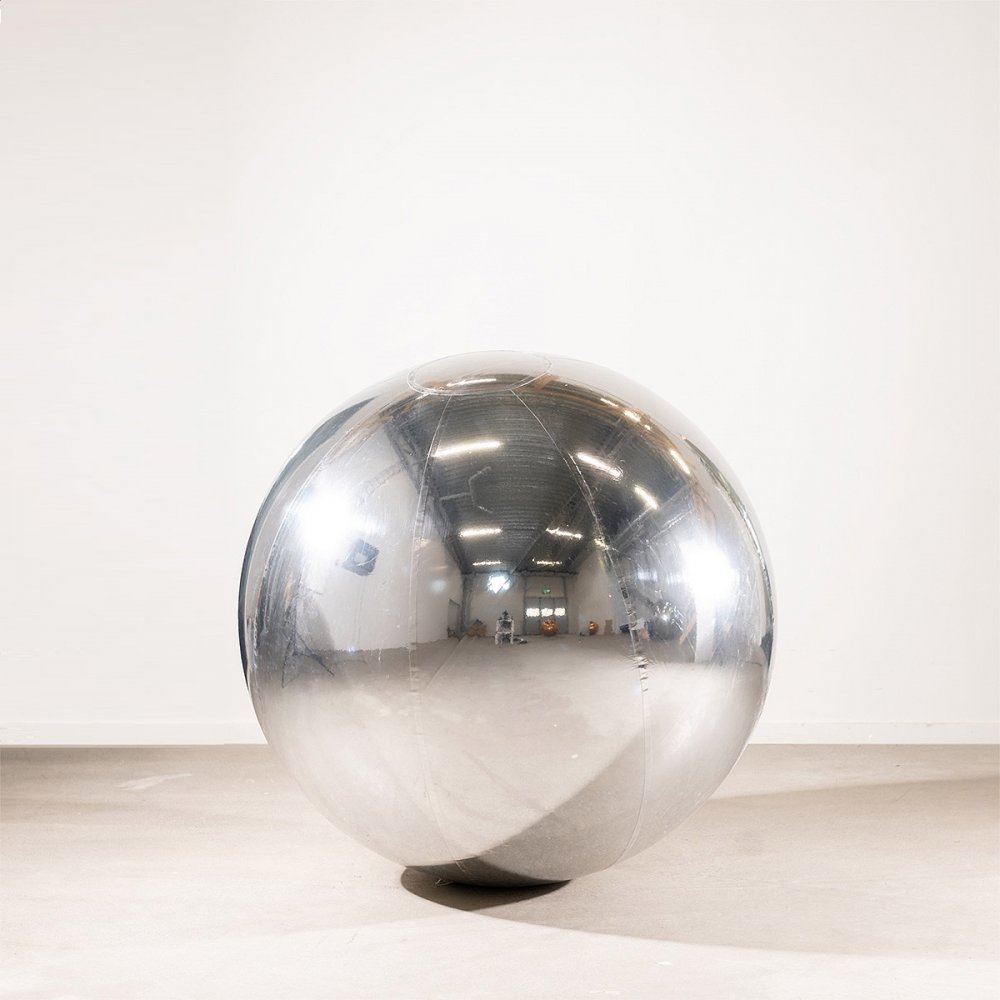 Inflatable Mirror Ball – Silver – 100 cm – Jätteballonger, Ballonger