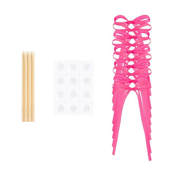 Cake Picks/Cake topper - Rosetter - Hot Pink - 10-pack Cake Picks/Cake topper - Rosetter - Hot Pink - 10-pack