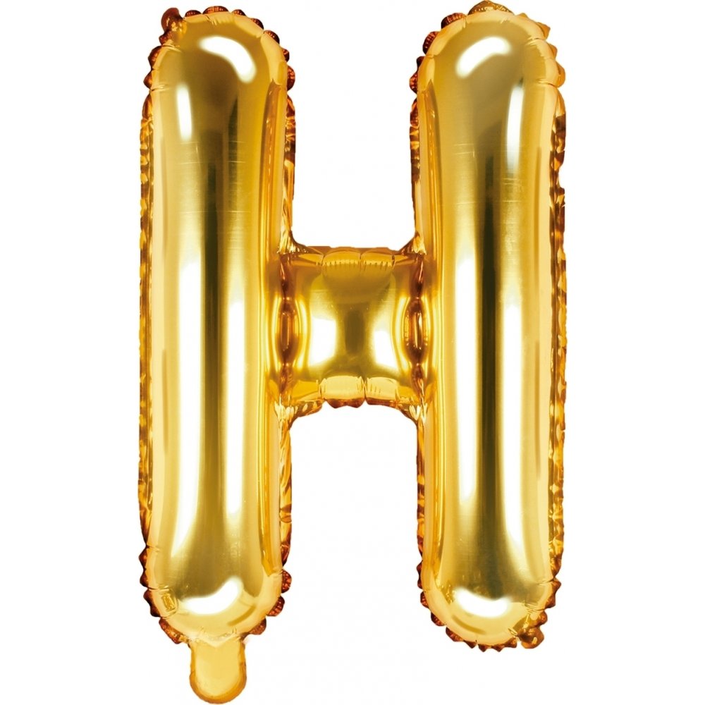 Bokstavsballonger – Guld – 35 cm – Bokstav: H – Bokstavsballonger, Ballonger