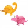 Honeycombs - Dinosaurie - Rosa/Gul - 2-pack