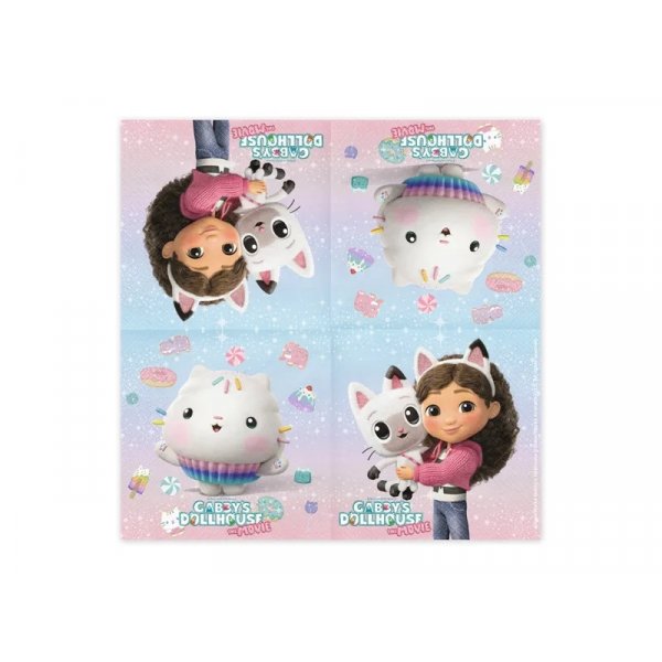 Servetter - Gabby\\\'s Dollhouse - The Movie - 20-pack - 33 x 33 cm Servetter - Gabby\\\'s Dollhouse - The Movie - 20-pack - 33 x 33 cm