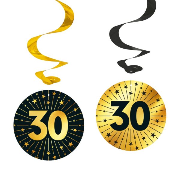Swirls - 30 År - Guld - 4-pack Swirls - 30 År - Guld - 4-pack