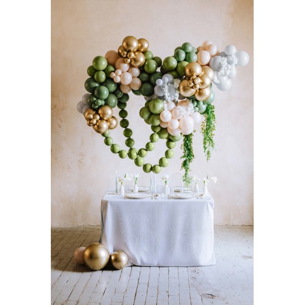 Miniballonger Pastell - Premium 12 cm - Rosmaringrn - 10-pack