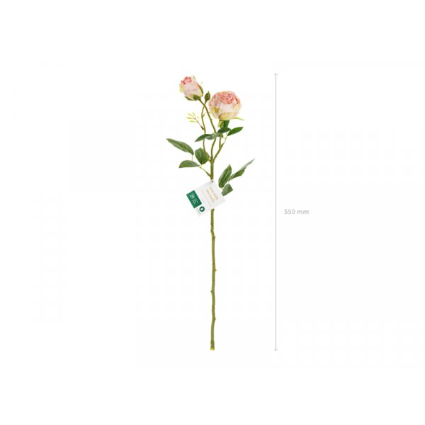 Konstgjord blomma ros - Ljusrosa puderton