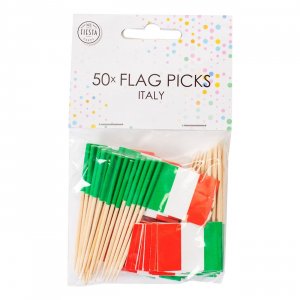 Cocktailflaggor - Italien - 50-pack