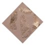 Servetter - Palmblad - Brun och Guld - 16-pack