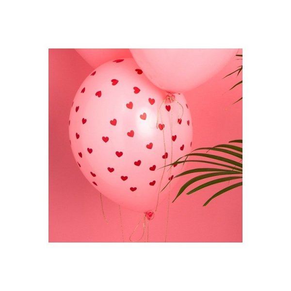 Ballonger Rosa med hj�rtan